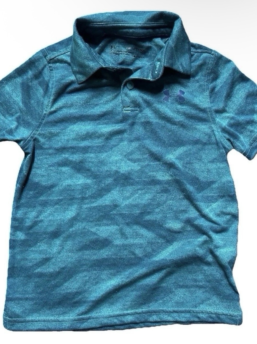 Boys Under Armour Blue Polo Golf Shirt Size XS (4/5)